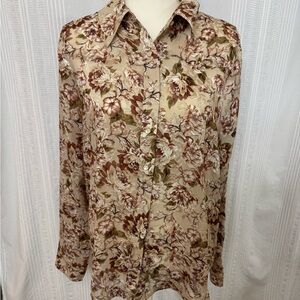 Sterling and stitch women's pearl buttoned western flair blouse from buckle
